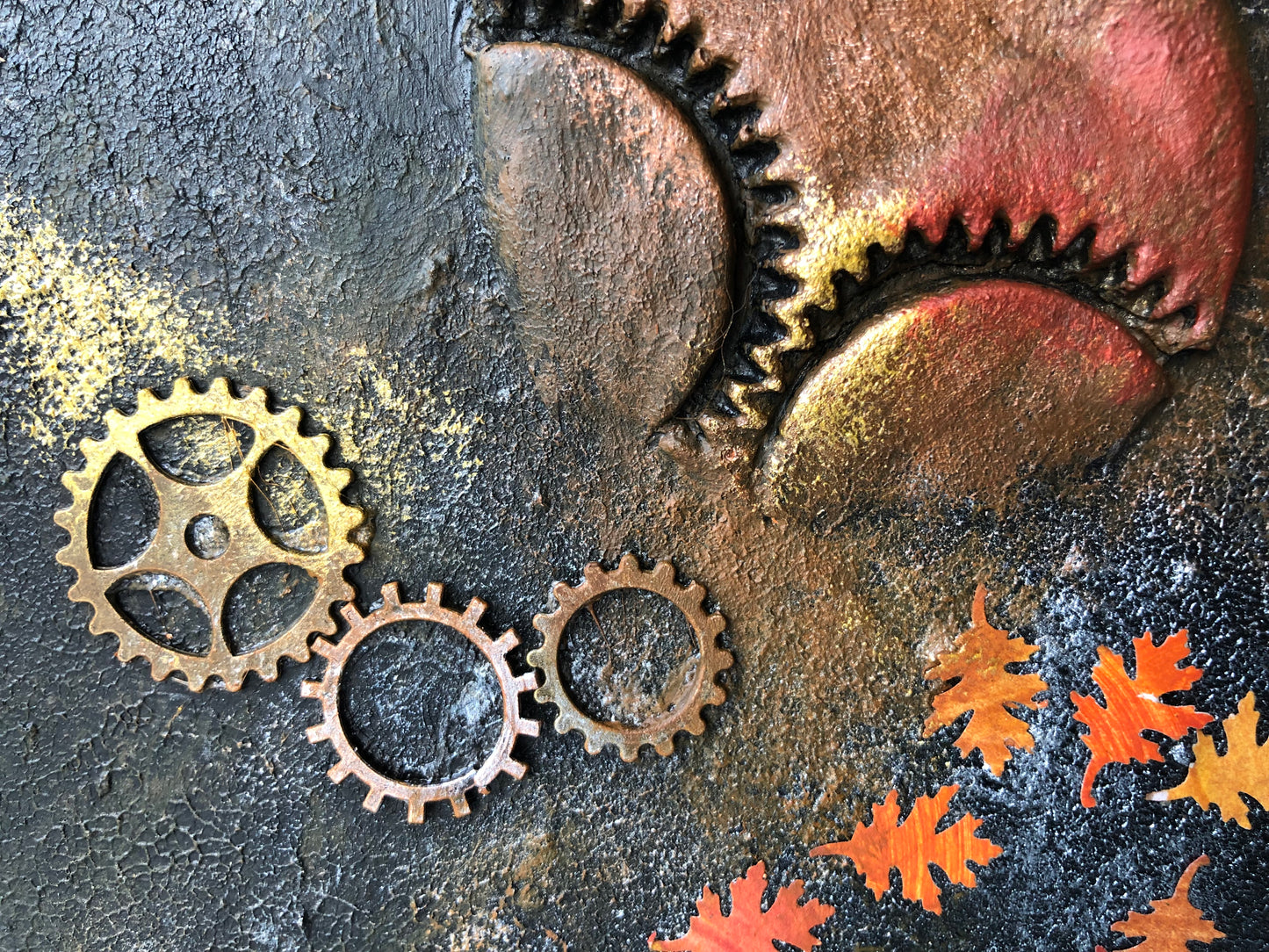 Steampunk Inspired Autumn Goddess Wall Sculpture