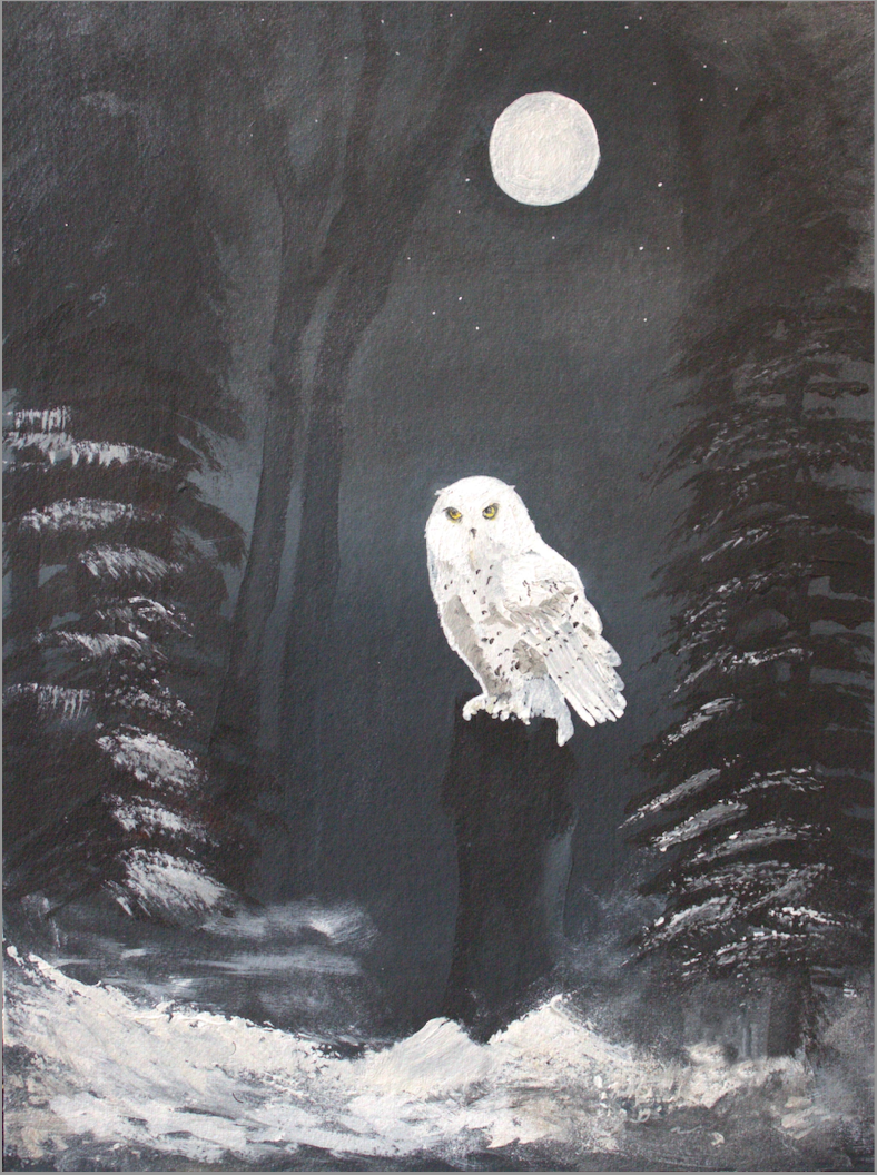 Snowy Owl Wall Art - The Night Watch Owl