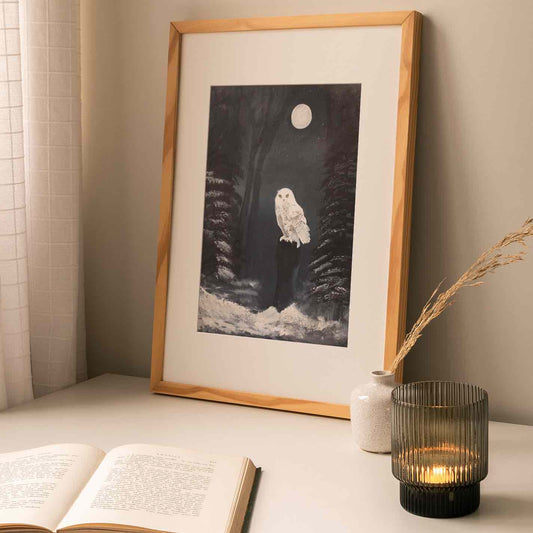 Snowy Owl Wall Art - The Night Watch Owl