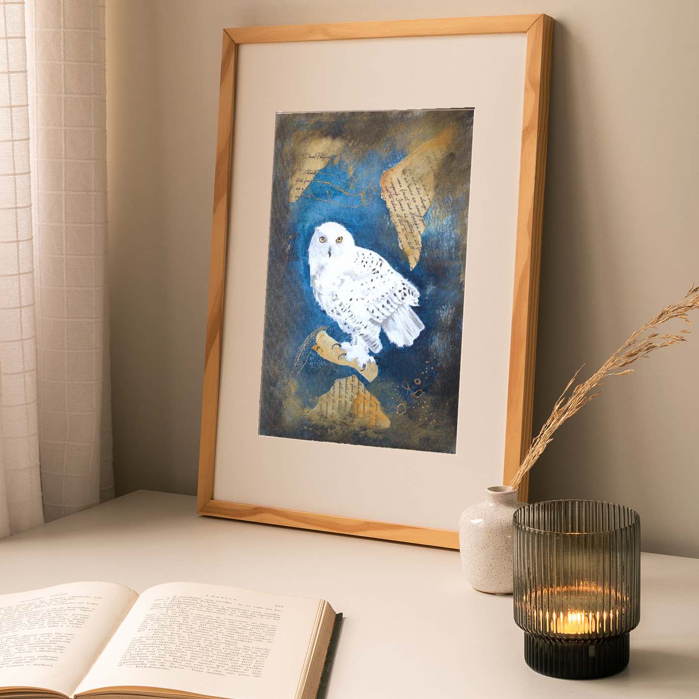 Snowy Owl Wall Art - Hedwig's Message