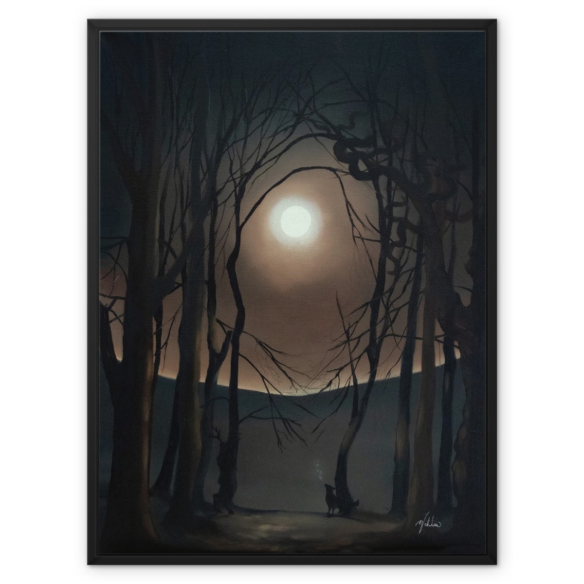 Listen to the Moon - Open Edition Framed Canvas