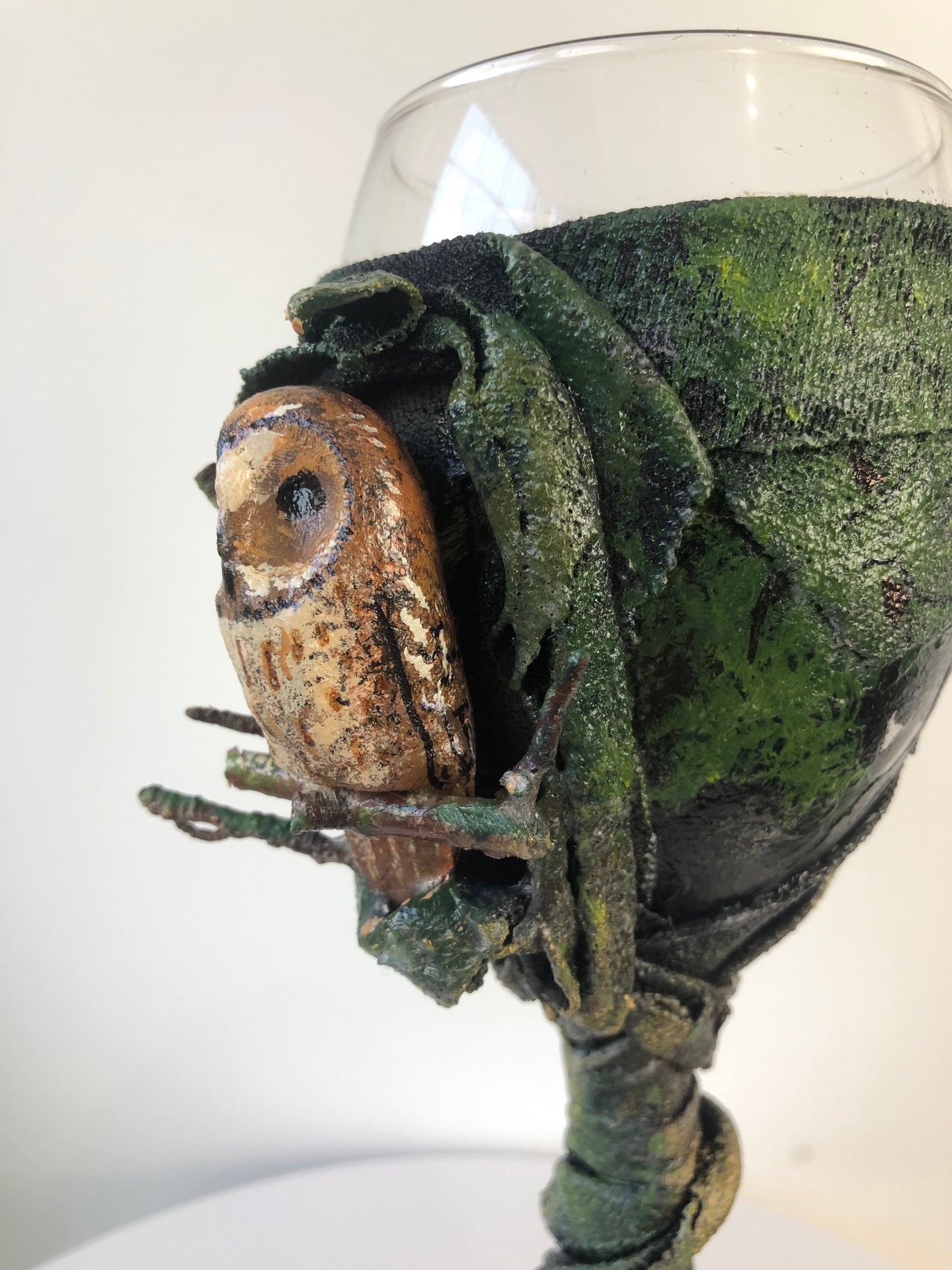 Tawny Owl in a Tree - Medieval Pagan Sculpture