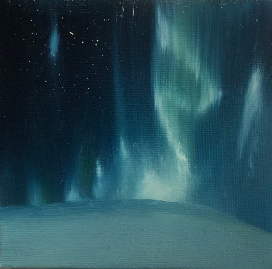 Aurora I - Mini Painting on Easel Stand