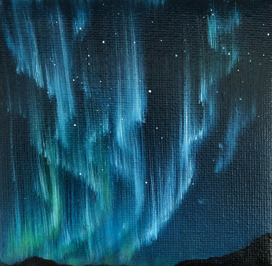 Aurora V - Mini Painting on Easel Stand