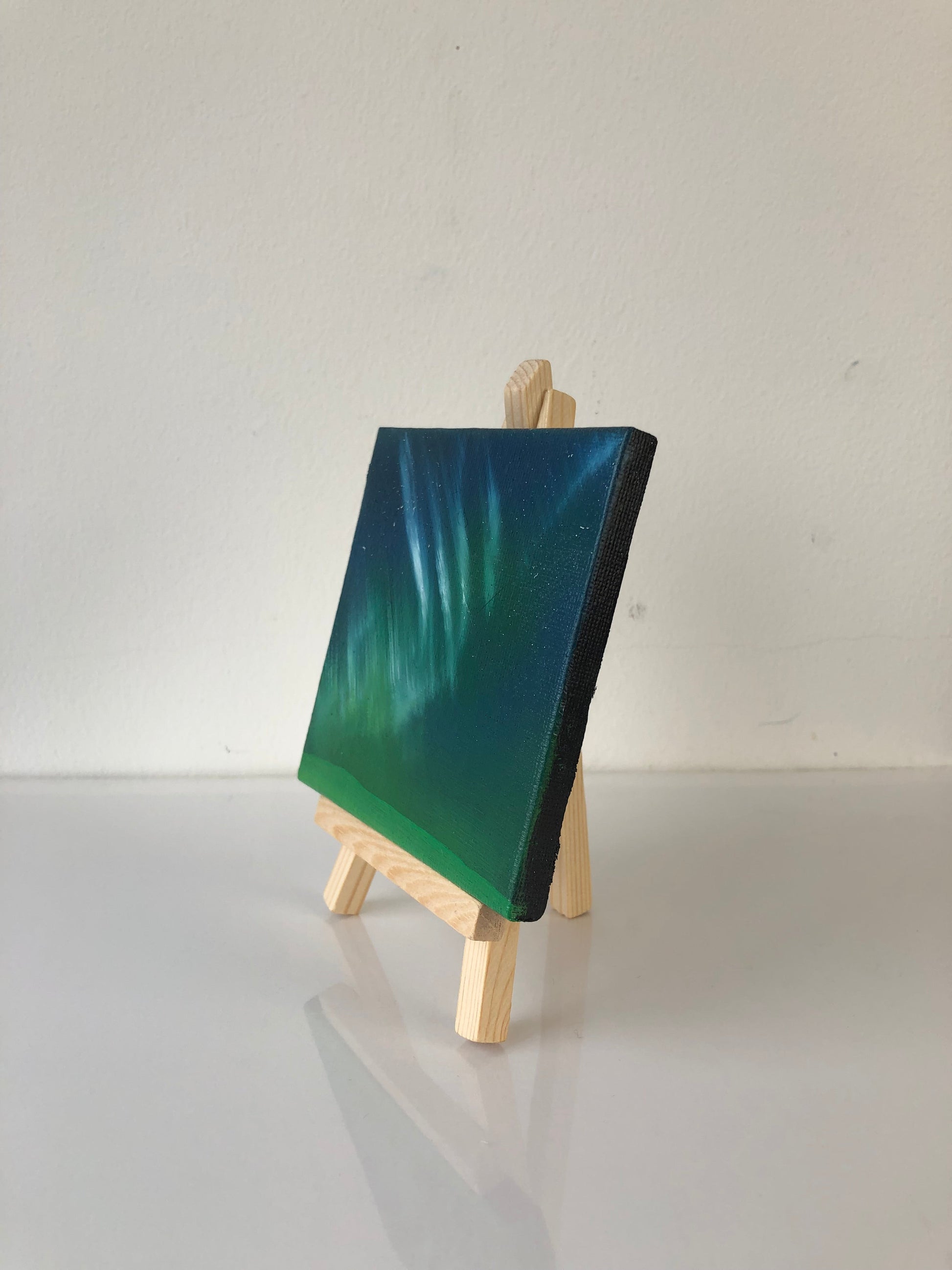 Aurora IV - Mini Painting on Easel Stand – Claire Valentine Artist