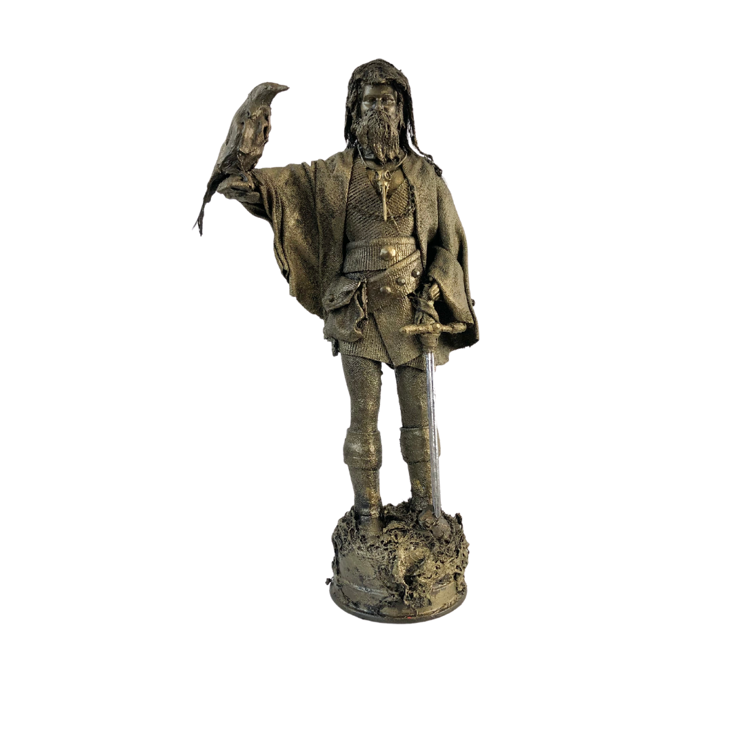 The Raven Master  - Medieval Pagan Sculpture